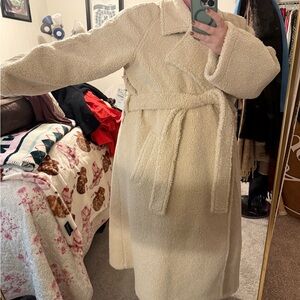 Good American Cream Teddy Jacket